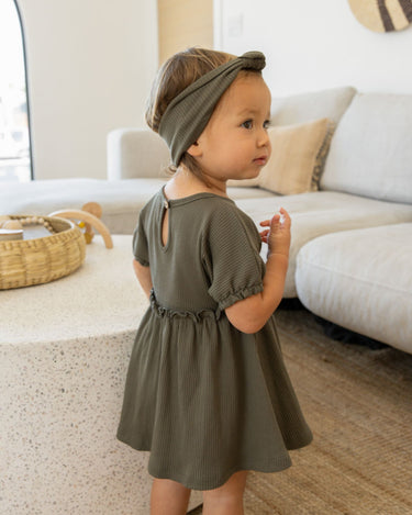 Quincy Mae Ribbed Knotted Headband, Forest